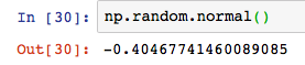 Python numpy np random normal 1